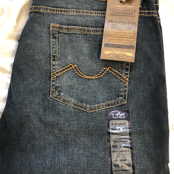 Very Big Navy blue Men’s stretch Jeans Urban Star Brand relaxed fit straight leg - Picture 10 of 10